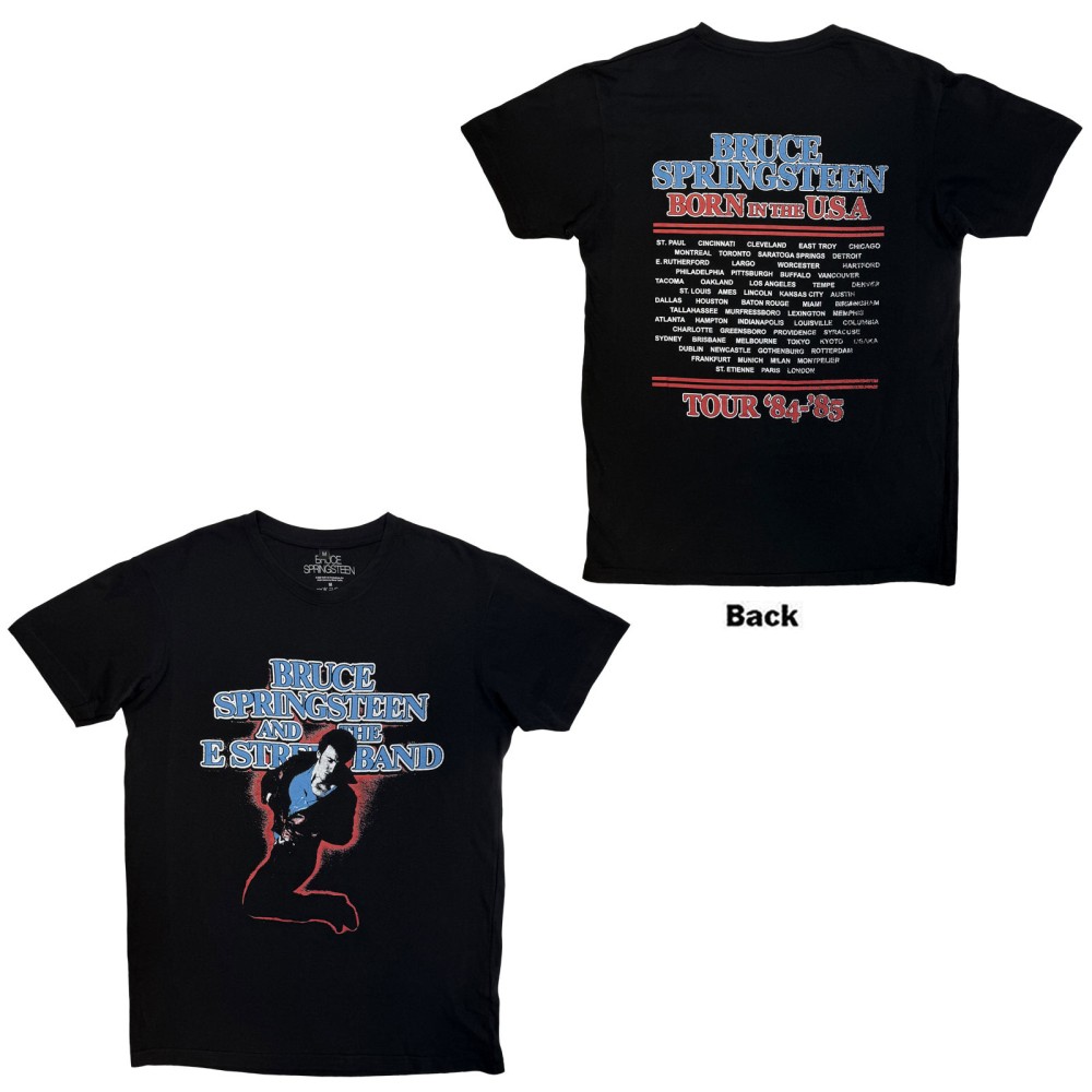 Bruce Springsteen - E Street Tour '84'85 Heren Tshirt - Zwart